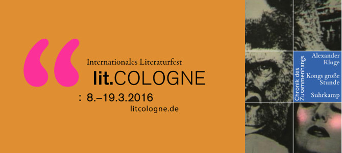 Alexander Kluge auf der lit. COLOGNE am 10.03.2016