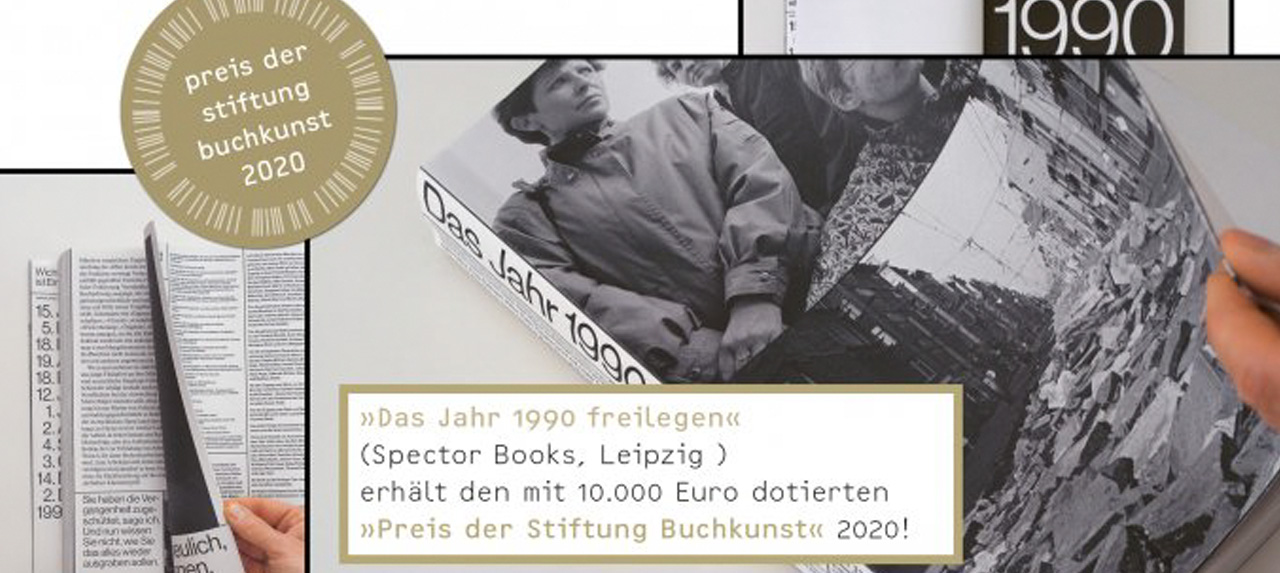 „Das Jahr 1990 freilegen“ erhält den Preis der Stiftung Buchkunst 2020